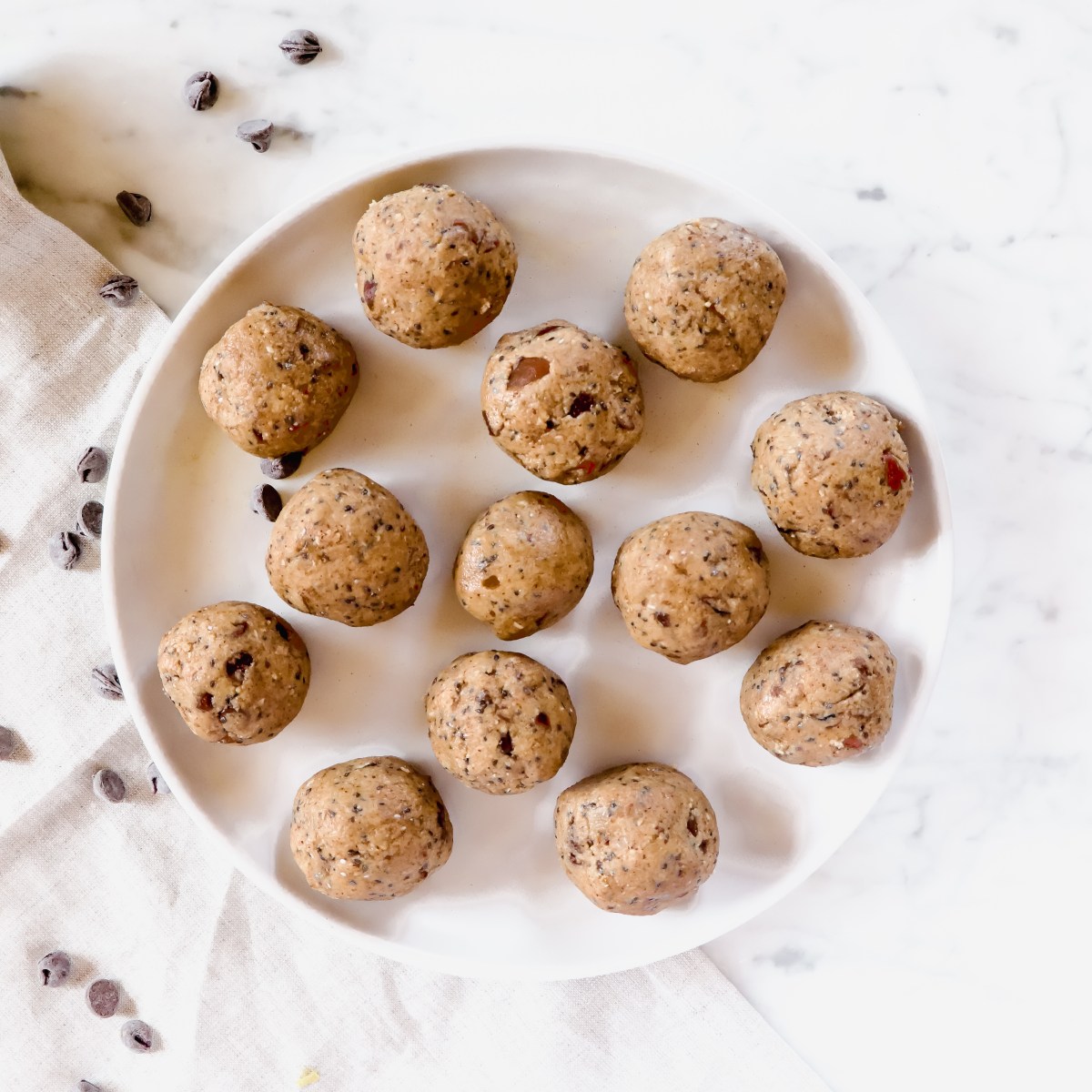 Chocolate Chip Protein Cookie Dough&nbsp;Bites