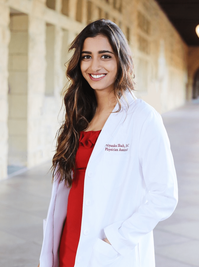 physician assistant in white coat