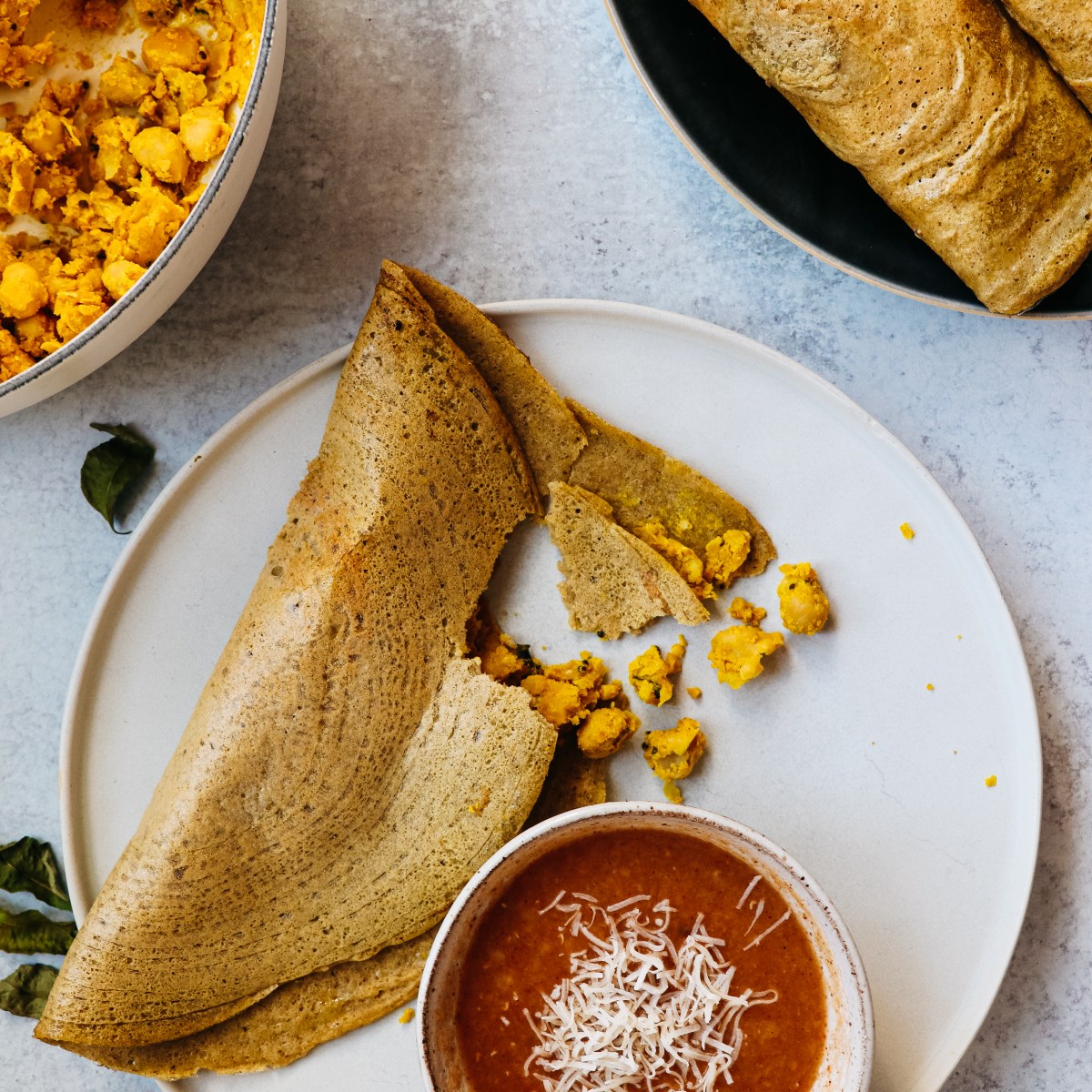 Chickpea Masala Dosa |&nbsp;Paryushan