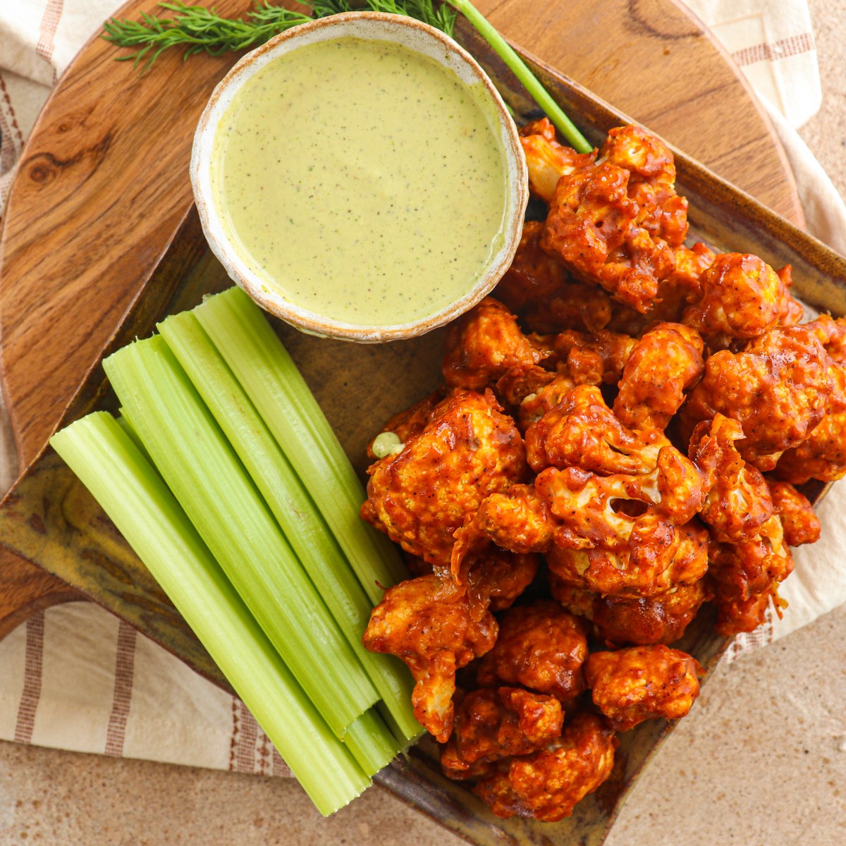 Buffalo Cauliflower + Vegan&nbsp;Ranch